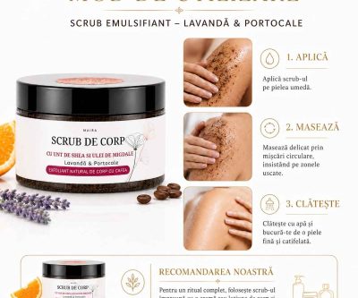 Scrub de corp emulsiifiant cu cafea-Maira