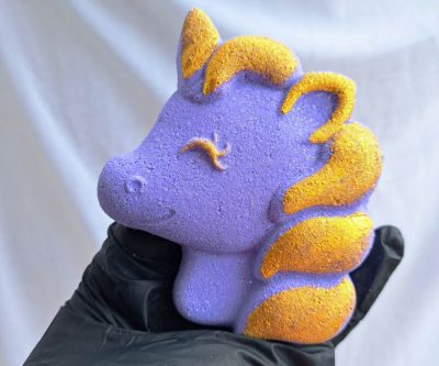 Bombă de baie efervescentă în formă de unicorn, pentru copii