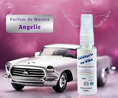 Parfum de mașină „Angelic”, 35 ml, pulverizator cu flori de lotus, nufăr, lemn de santal și chihlimbar, pentru o atmosferă rafinată și împrospătată.