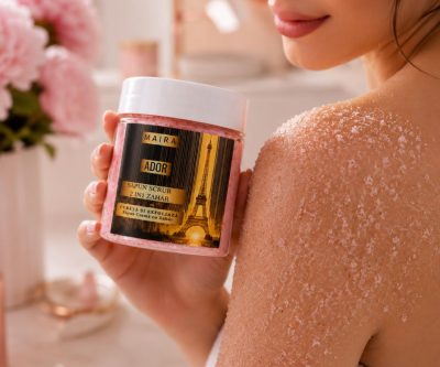 sapun crema scrub 2 in 1 ador 120g cu parfum feminin elegant si rafinat