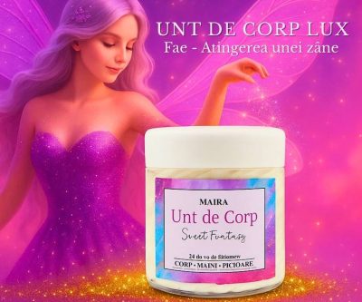 Unt de corp Fae cu bubblegum, banană, pară, mosc și vanilie – cremă hidratantă naturală 100g