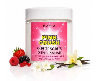 sapun crema scrub 2 in 1 pink crush 120g cu parfum dulce fructat feminin