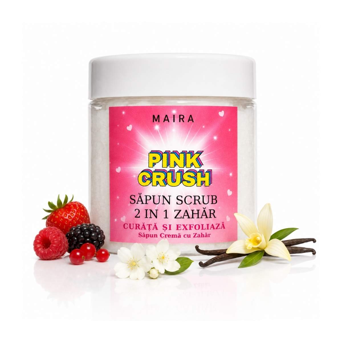 sapun-crema-scrub-2in1-pink-crush-parfum-dulce-fructat sapun crema scrub 2 in 1 pink crush 120g cu parfum dulce fructat feminin