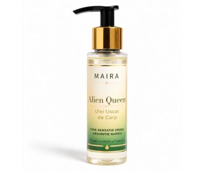ulei uscat de corp hidratant alien queen parfum luminos senzual regal 100ml cu cocos iasomie si vanilie