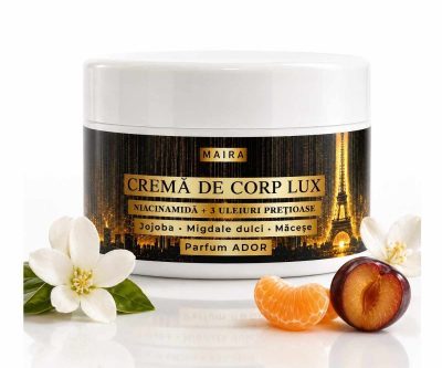 Cremă de corp Lux cu Niacinamide pentru hidratarea pielii, varianta Ador, recipient 200 g.