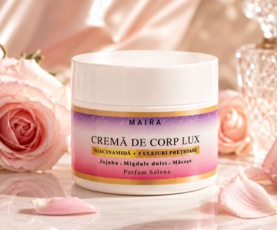 Cremă de corp Lux cu Niacinamide pentru piele catifelată, varianta Selena, recipient 200 g.