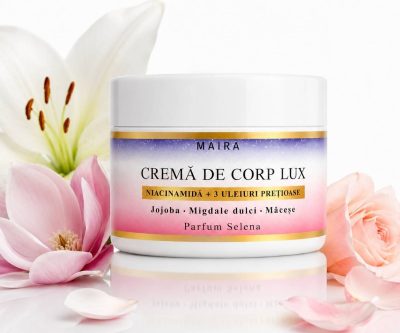 Cremă de corp Lux cu Niacinamide pentru piele catifelată, varianta Selena, recipient 200 g.