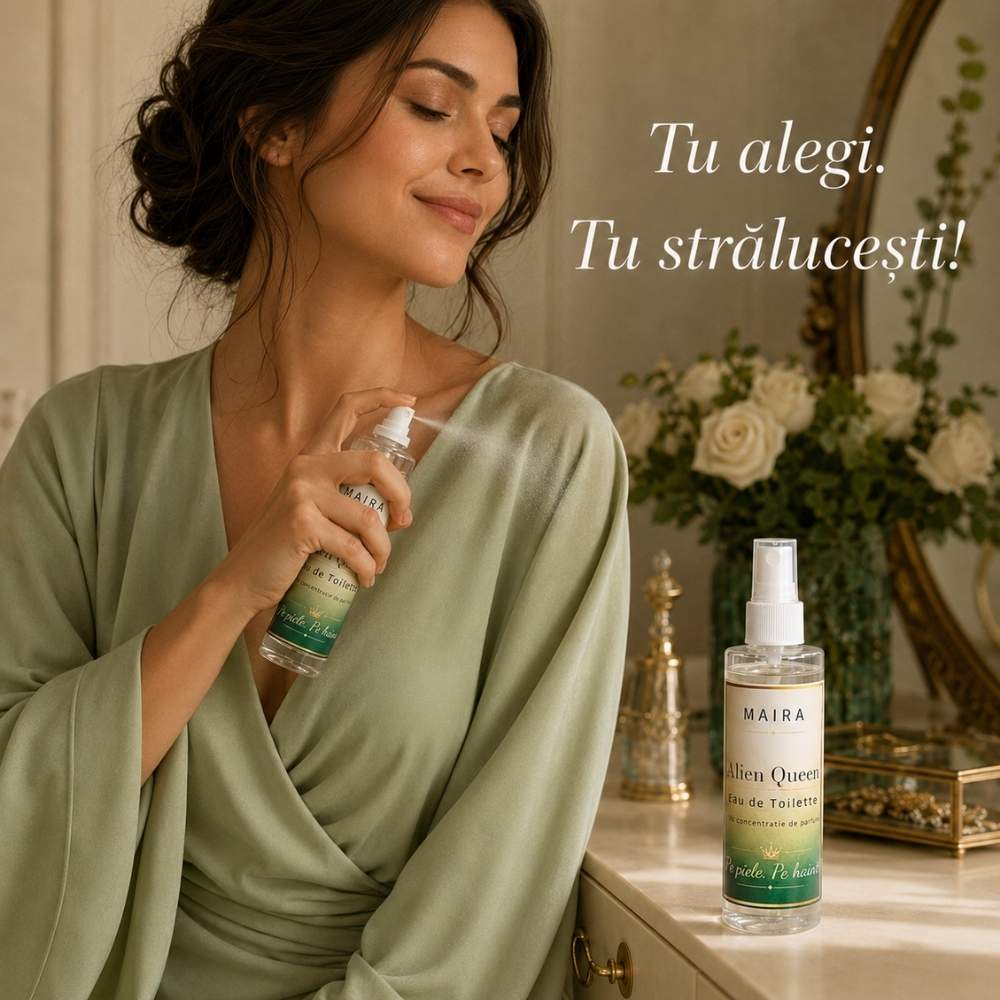 eau-de-toilette-alien-queen-cocos-iasomie-vanilie-parfum-persistent Eau de Toilette Alien Queen 100 ml, parfum ambrat floral cu bergamotă, apă de cocos, iasomie, vanilie și lemn de cașmir