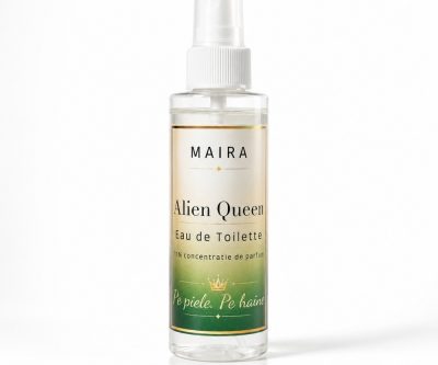 Eau de Toilette Alien Queen 100 ml, parfum ambrat floral cu bergamotă, apă de cocos, iasomie, vanilie și lemn de cașmir
