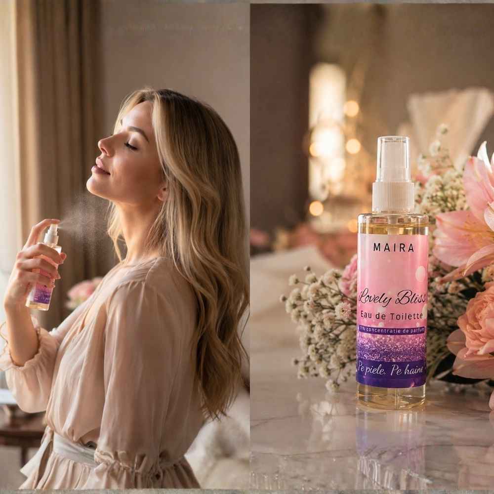 eau-de-toilette-lovely-bliss-model-parfum-pentru-femei-100ml Eau de Toilette Lovely Bliss 100 ml, parfum floral vanilat pentru femei, cu note de iris și vanilie