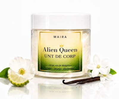 Unt de corp Alien Queen MAIRA hidratant cu unt de shea si migdale aroma iasomie si vanilie