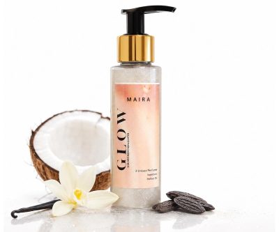 Glow – ulei de corp cu sclipici și parfum irezistibil . Hidratează, catifelează și lasă pielea cu un glow subtil.