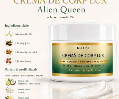 Cremă de Corp Lux Alien Queen MAIRA cu niacinamide 3%, unt de shea și parfum solar