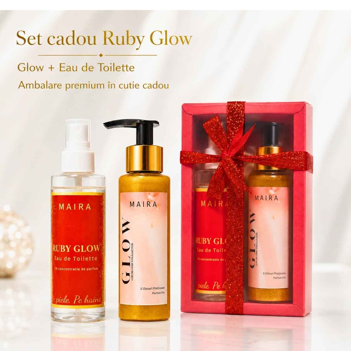 et-cadou-pentru-ea-ruby-glow-ulei-sclipici-gold-eau-de-toilette-cadou-de-craciun-pentru-ea Set cadou pentru ea Ruby Glow cu ulei de corp cu sclipici gold și Eau de Toilette de 100 ml