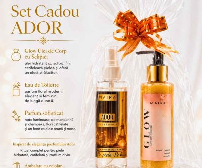 Set cadou Ador MAIRA cu Glow Ulei de Corp cu Sclipici și Eau de Toilette de 100 ml